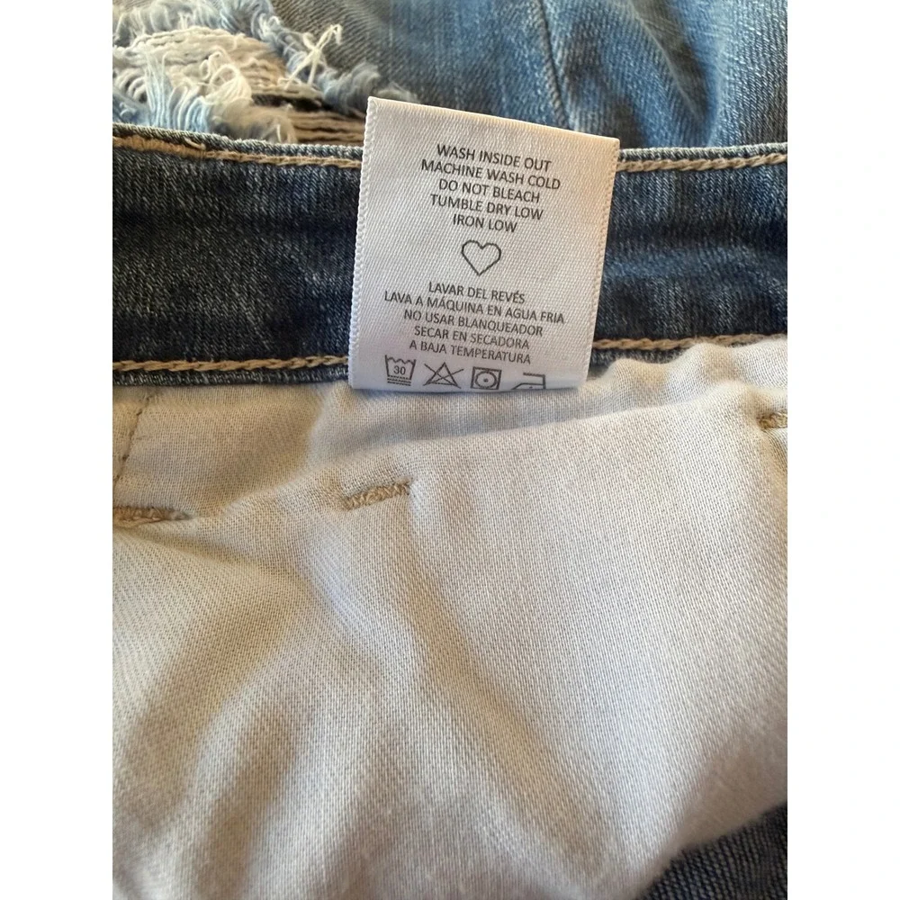 Cello Womens Distressed Skinny Jeans Medium Wash Raw Hem‎ Size 5 WV74422ML